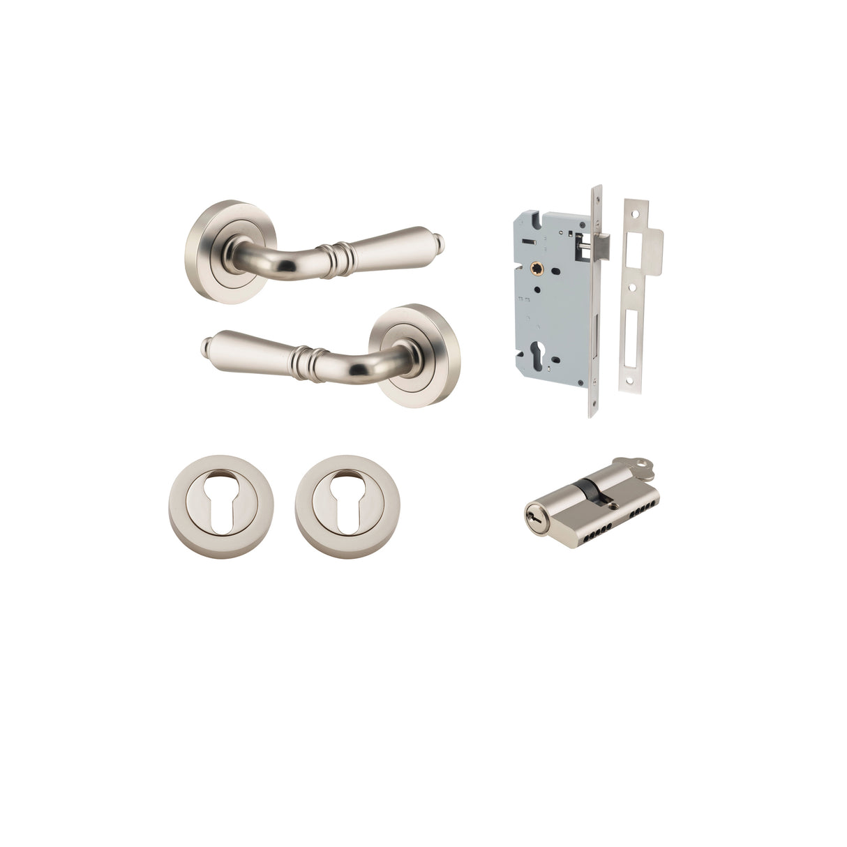 Iver Sarlat Round Rose Lever Set - Complete Kits