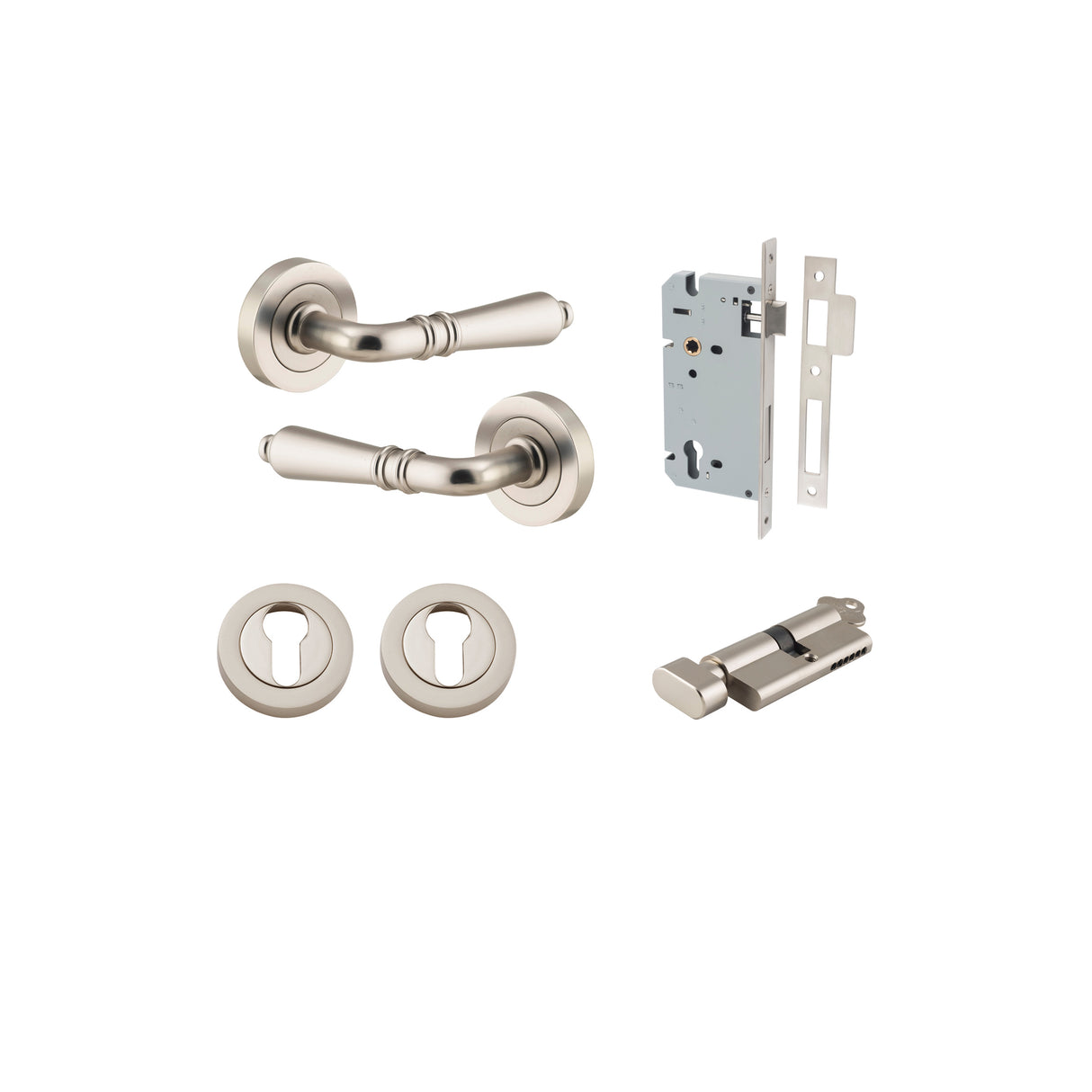 Iver Sarlat Round Rose Lever Set - Complete Kits