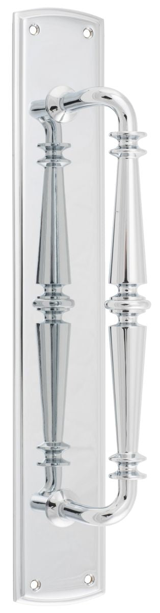 Iver Sarlat Pull Handle on Backplate 257mm Polished Brass