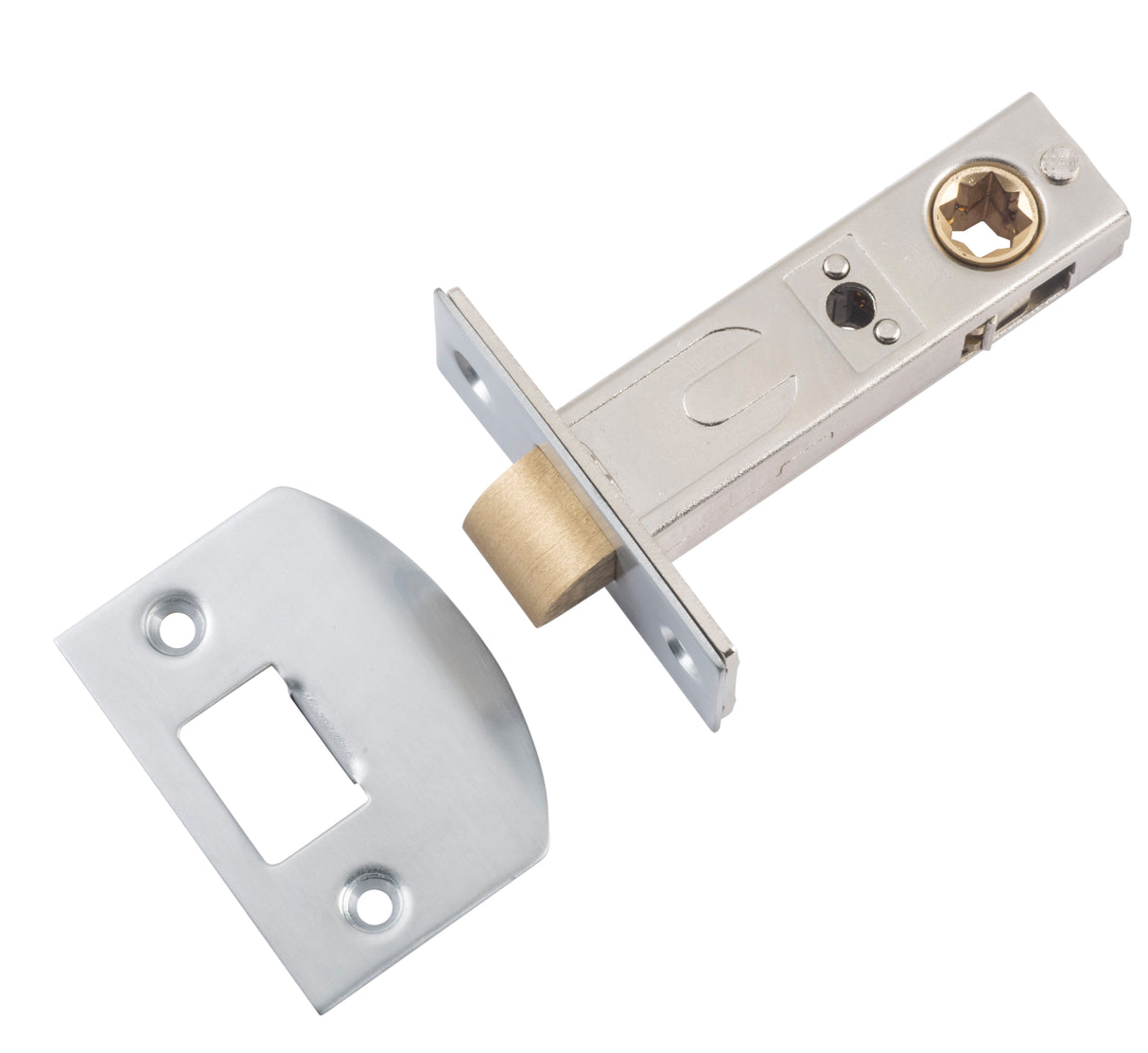 Tradco Split Cam Tubular Latch, Satin Chrome, 60mm