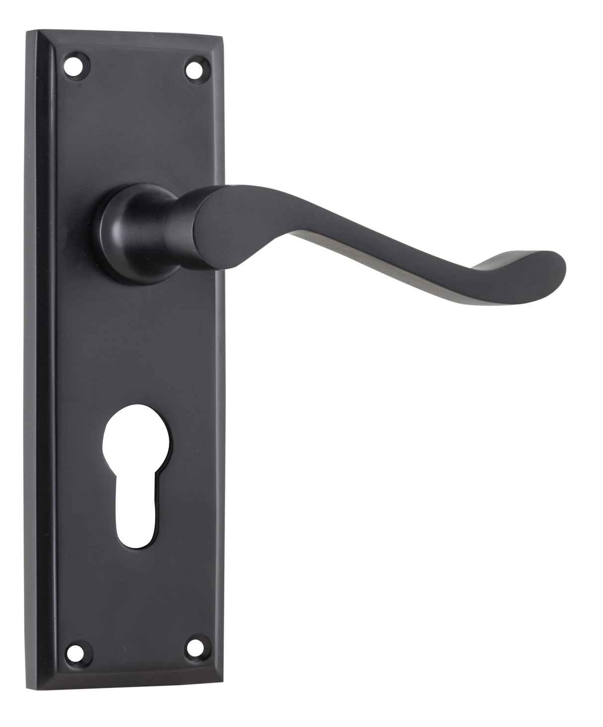 Tradco Camden Euro Lever, Matt Black