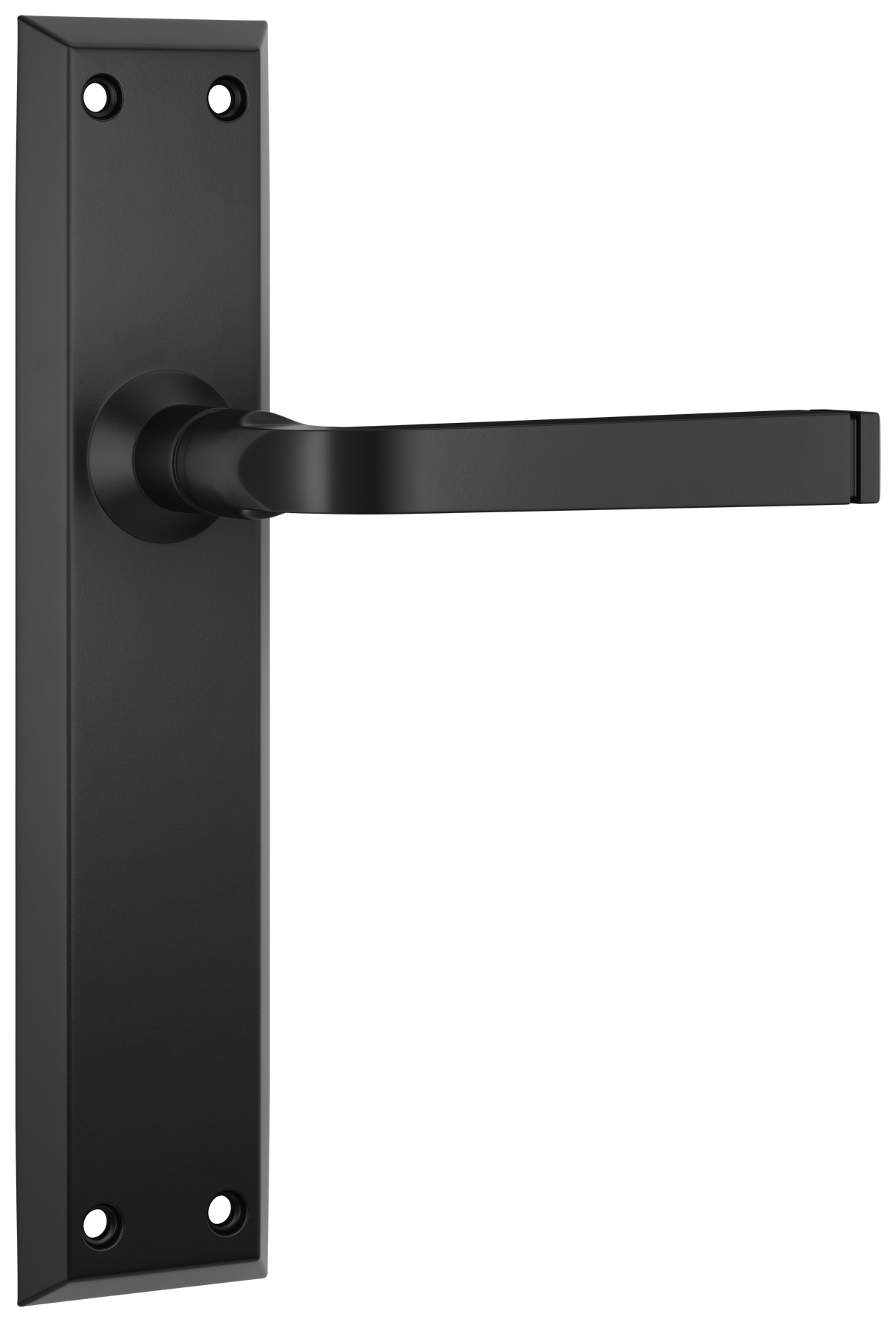 Tradco Menton Lever Long Backplate, Matt Black, Passage