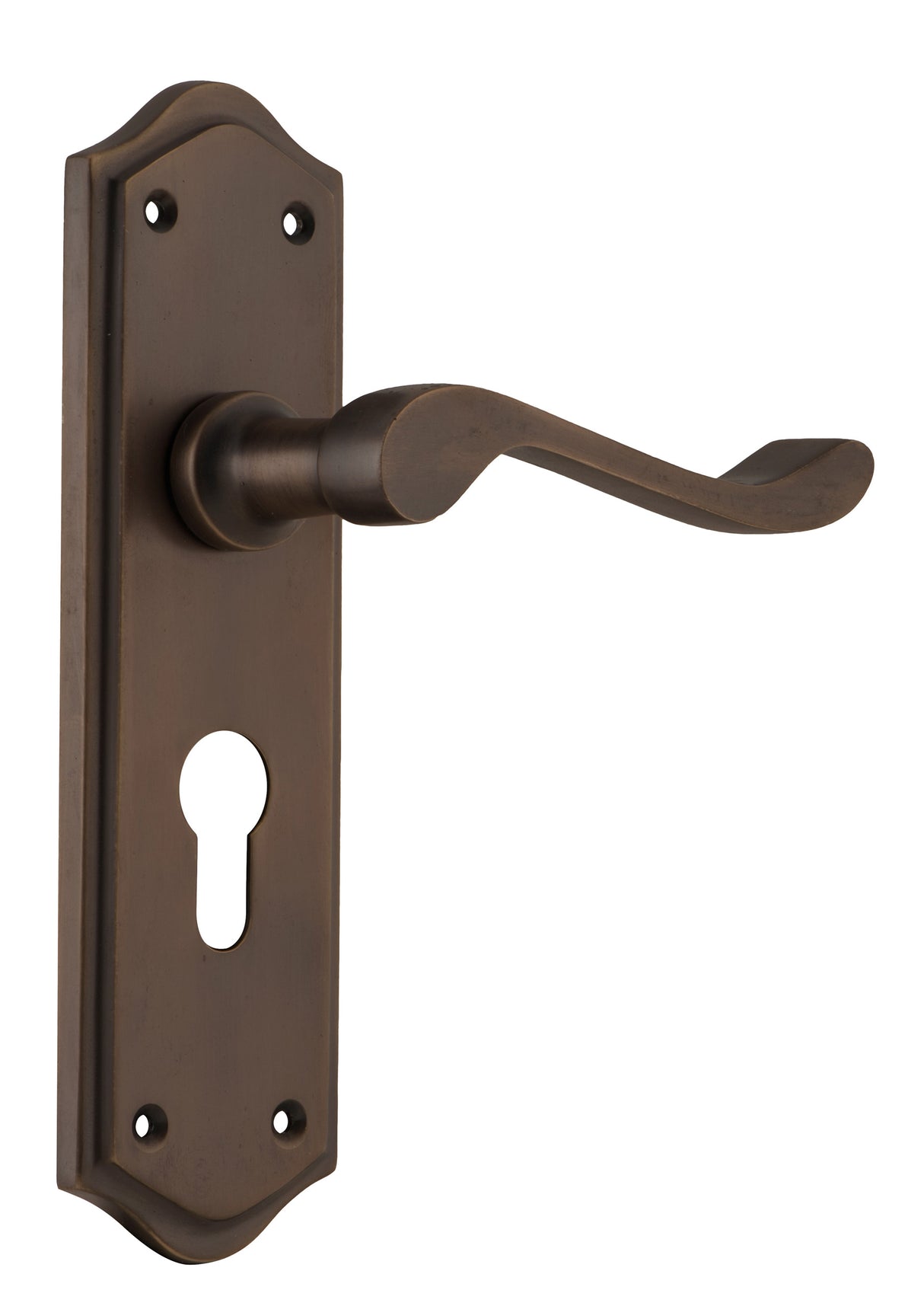 Tradco Henley Euro Lever, Antique Brass