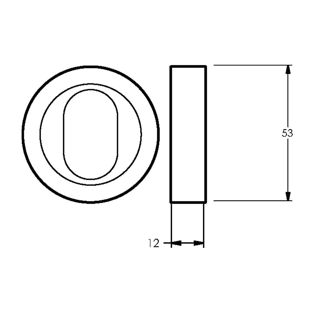 Lockwood Symphony 1220 Series Oval Cylinder Escutcheon – Surface Fix