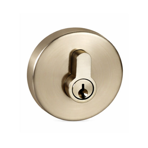 Nidus Lonsdale Round Eurobolt Deadbolt - Single Cylinder - Brushed Nickel
