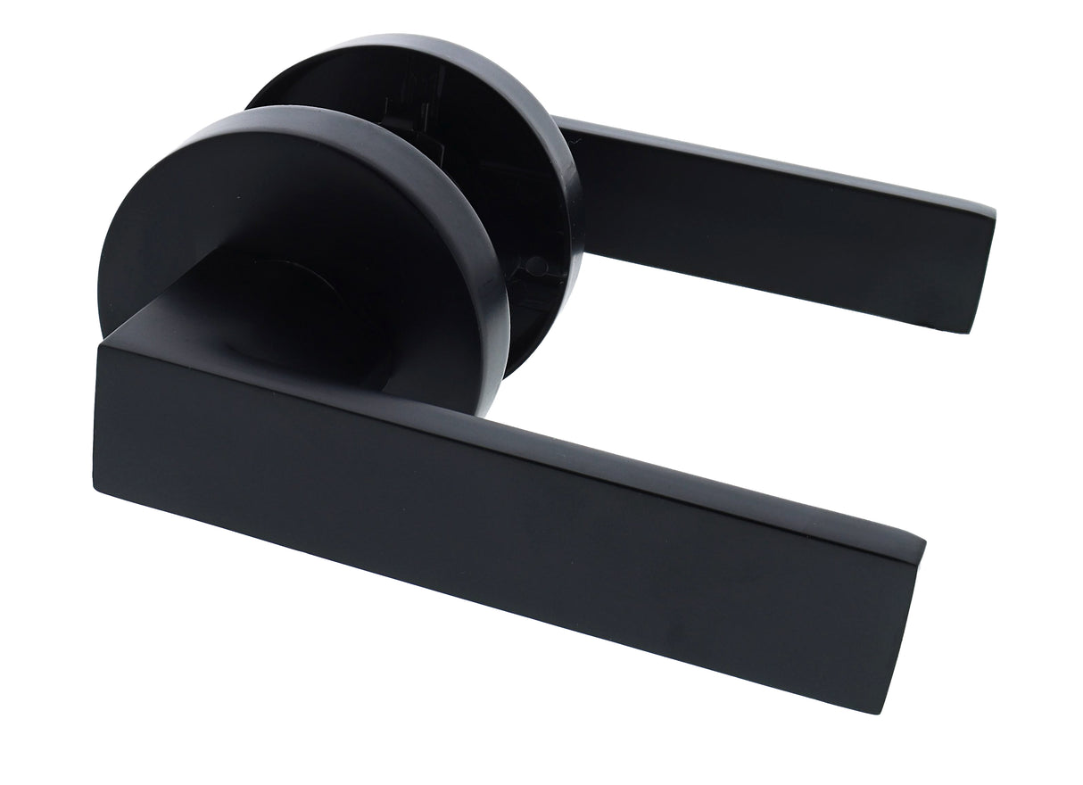 Nidus Lonsdale Round Rose Lever Set - Passage - Matte Black
