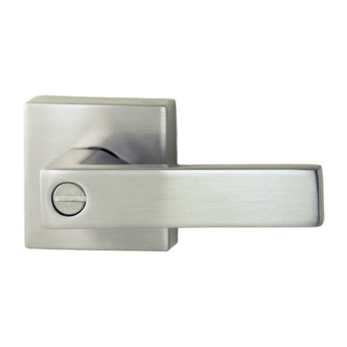 Nidus Lonsdale Square Rose Lever Set - Privacy - Brushed Nickel