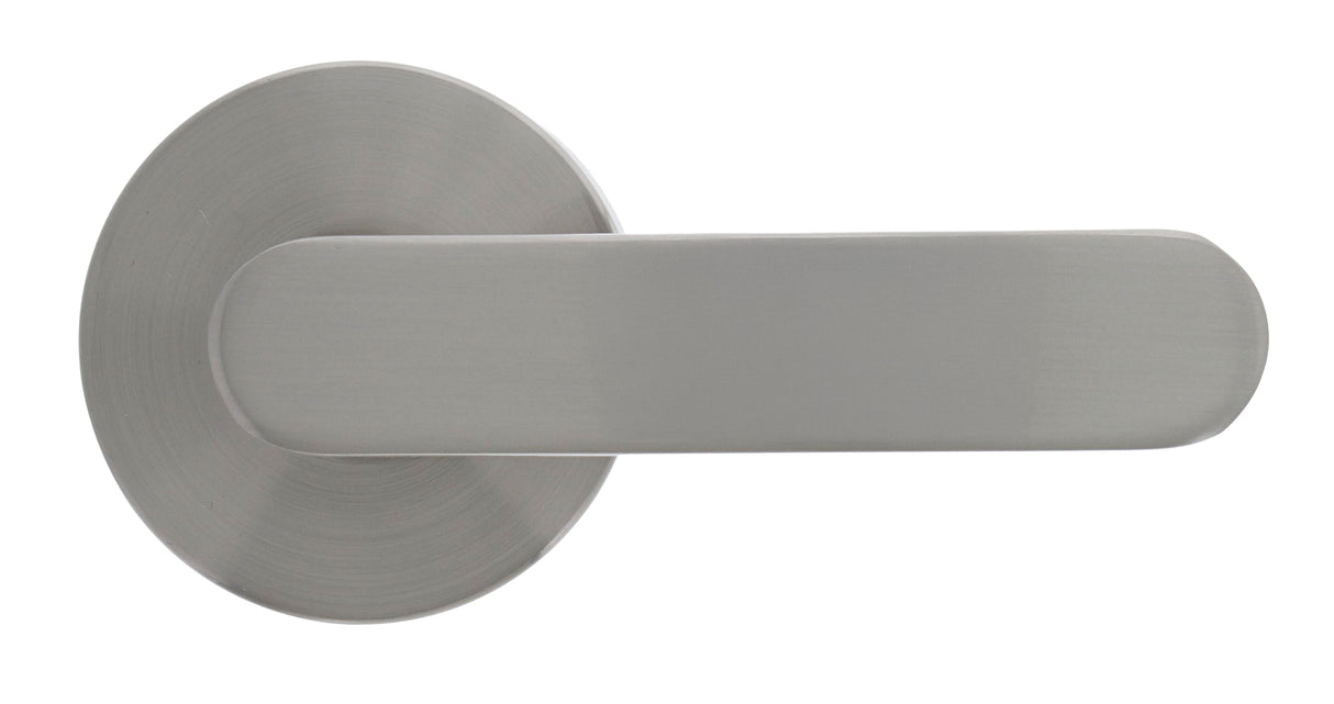 Nidus Spring Round Rose Lever Set - Dummy - Brushed Nickel