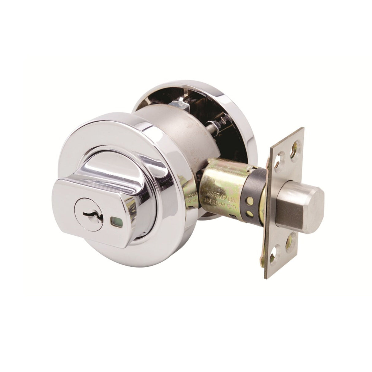 Lockwood 005 Paradigm Round Deadbolt – Chrome Plate finish