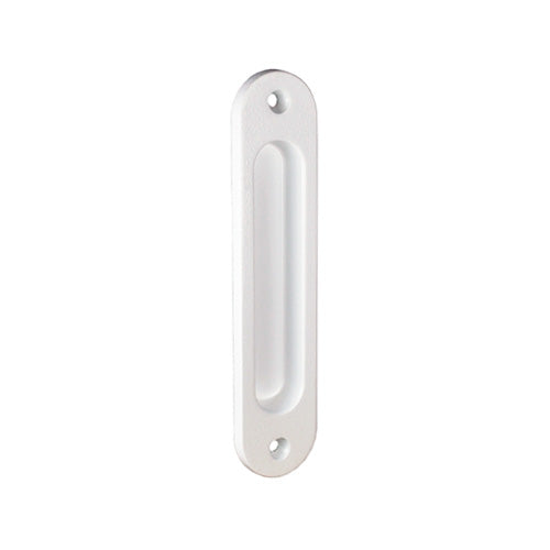 Nidus Contemporary Radius Corner Flush Pull - White