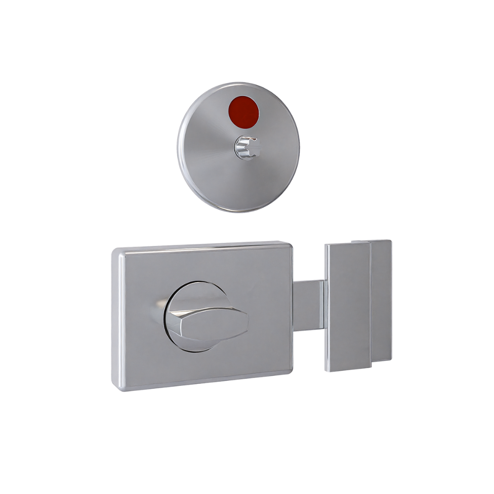 Metlam 300 Series Safety Turn Lock & Indicator Set – Satin Chrome Plate – 2