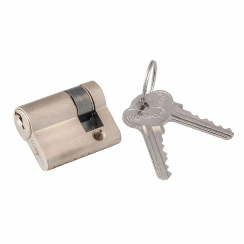 Mardeco M Series MPF-8500 Euro Cylinder - Brushed Nickel - 47-58mm Door