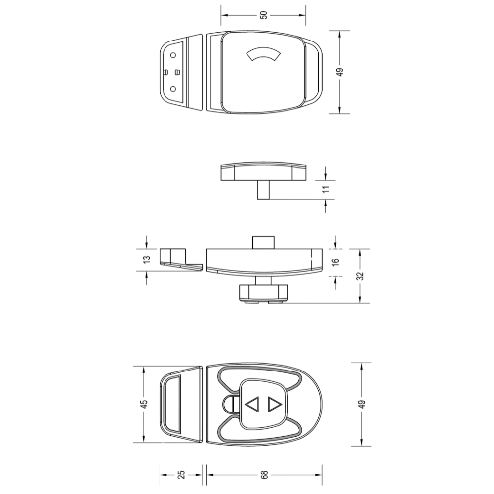 Metlam Sera Slide Lock & Indicator Set – Designer Black – 2