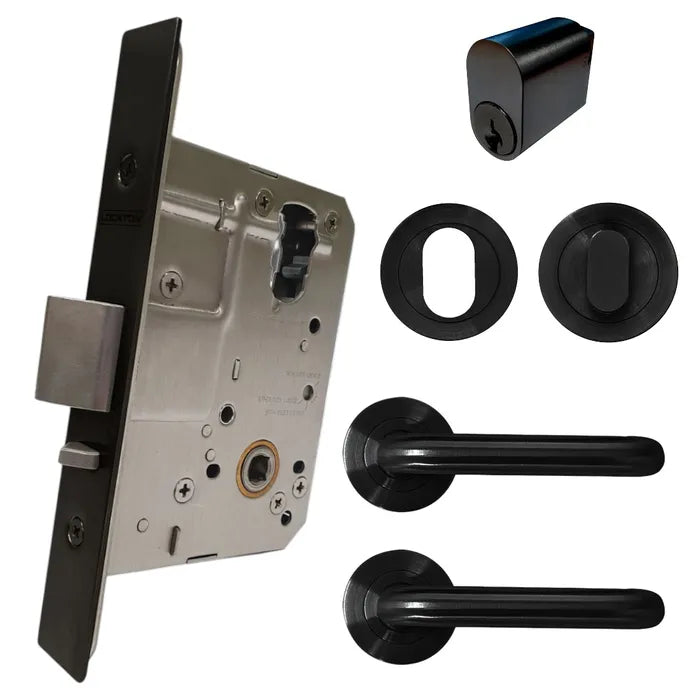Lockton Mortice Lock Round Rose Kit 2 - Entrance Set