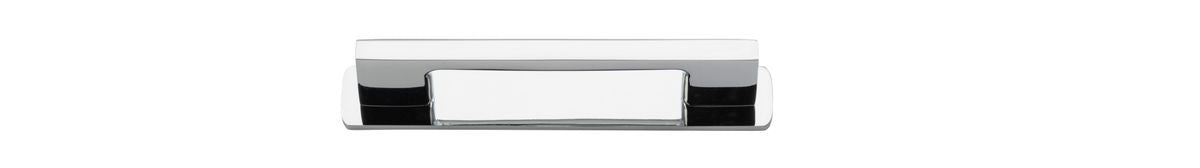 Iver Cali Cabinet Pull with Backplate - Polished Chrome - CTC 96mm (0530B)