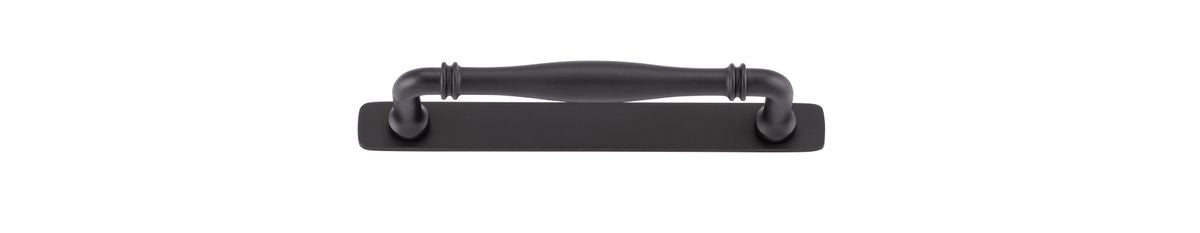 Iver Sarlat Cabinet Pull with Backplate - Matt Black - CTC 160mm (21073B)