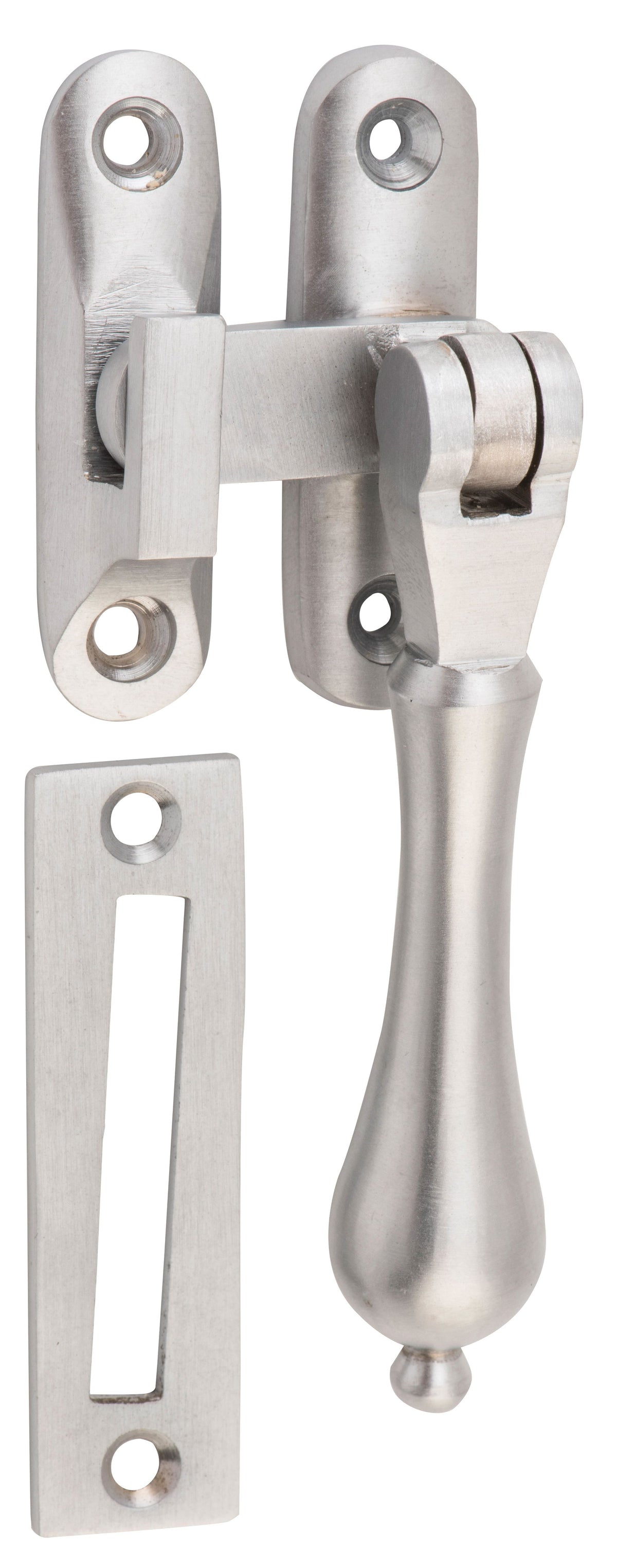 Tradco Casement Fastener Teardrop - Satin Chrome (1753)