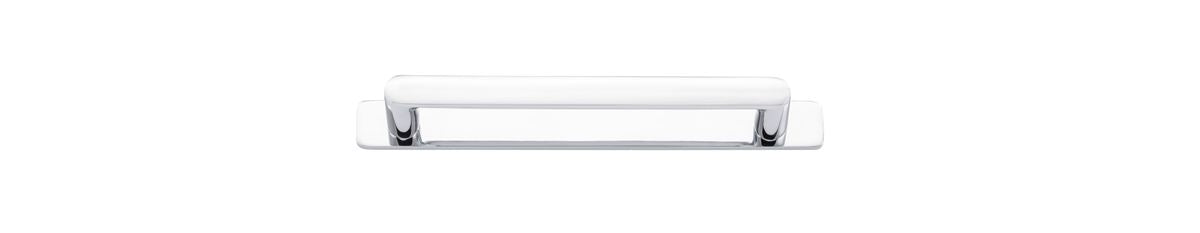 Iver Osaka Cabinet Pull with Backplate - Polished Chrome - CTC 160mm (20964B)