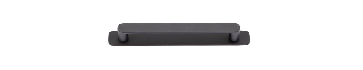 Iver Osaka Cabinet Pull with Backplate - Matt Black - CTC 160mm (20963B)