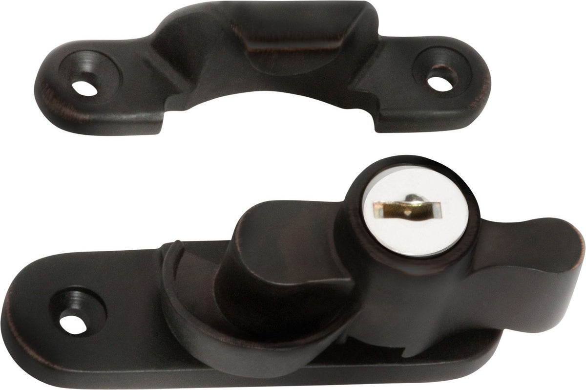 Tradco Sash Fastener Locking Zinc Alloy - 64mm - Antique Copper (1607)
