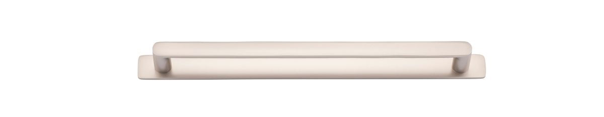 Iver Osaka Cabinet Pull with Backplate - Satin Nickel - CTC 256mm (20979B)