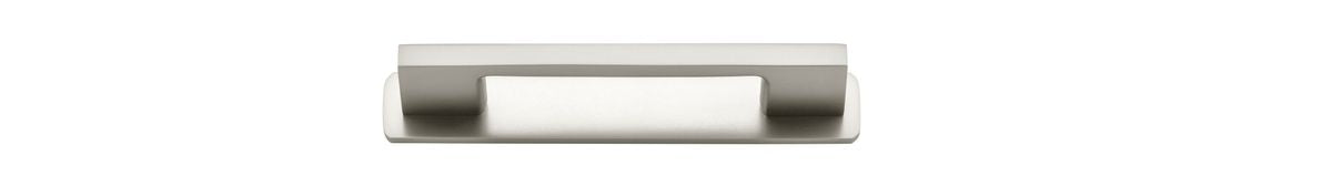 Iver Cali Cabinet Pull with Backplate - Satin Nickel - CTC 96mm (0550B)