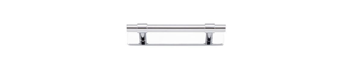 Iver Helsinki Cabinet Pull with Backplate - Polished Chrome - CTC 96mm (20994B)