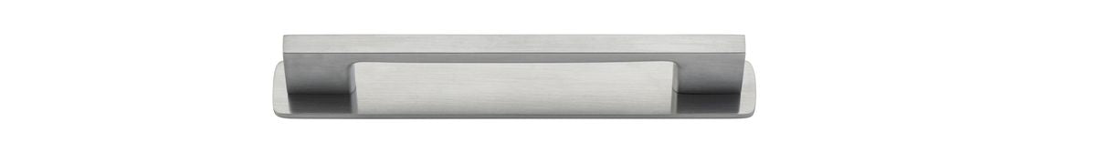 Iver Cali Cabinet Pull with Backplate - Brushed Chrome - CTC 128mm (0535B)