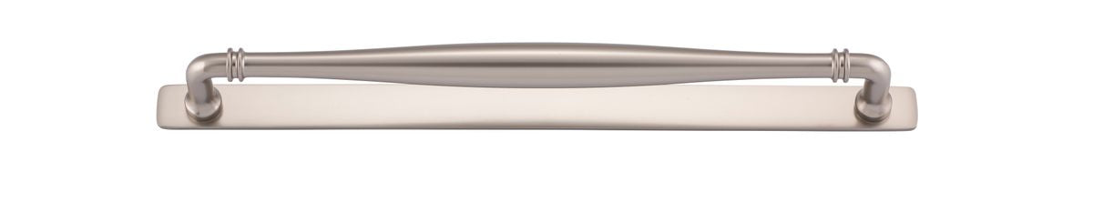 Iver Sarlat Cabinet Pull with Backplate - Satin Nickel - CTC 320mm (21099B)