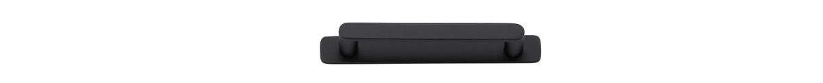 Iver Osaka Cabinet Pull with Backplate - Matt Black - CTC 128mm (20953B)