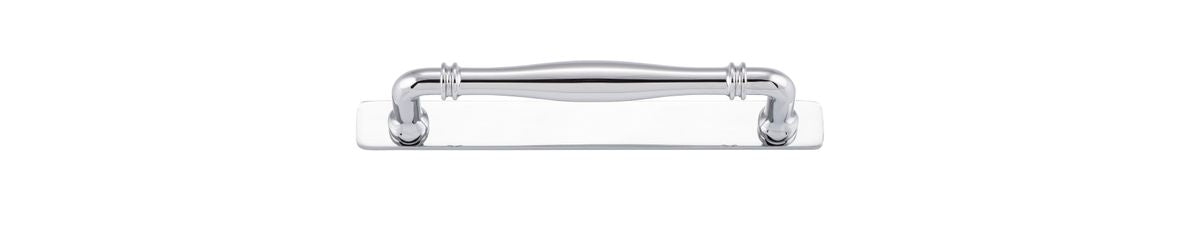 Iver Sarlat Cabinet Pull with Backplate - Polished Chrome - CTC 160mm (21074B)