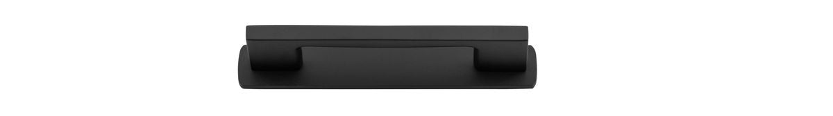 Iver Cali Cabinet Pull with Backplate - Matt Black - CTC 96mm (0526B)