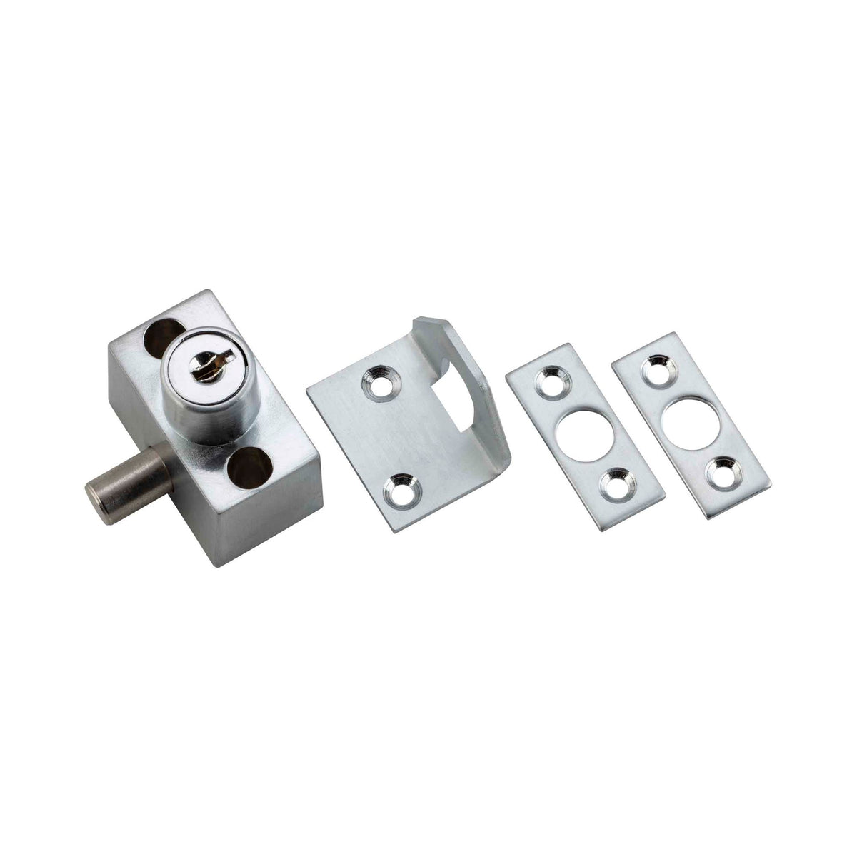 Tradco Sash / Sliding Window Lock Zinc Alloy - H41mm · 43mm - Satin Chrome (20305)