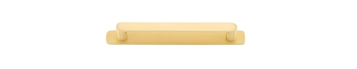 Iver Osaka Cabinet Pull with Backplate - Brushed Gold PVD - CTC 160mm (17432B)