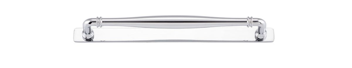 Iver Sarlat Cabinet Pull with Backplate - Polished Chrome - CTC 256mm (21084B)
