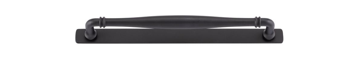 Iver Sarlat Cabinet Pull with Backplate - Matt Black - CTC 256mm (21083B)