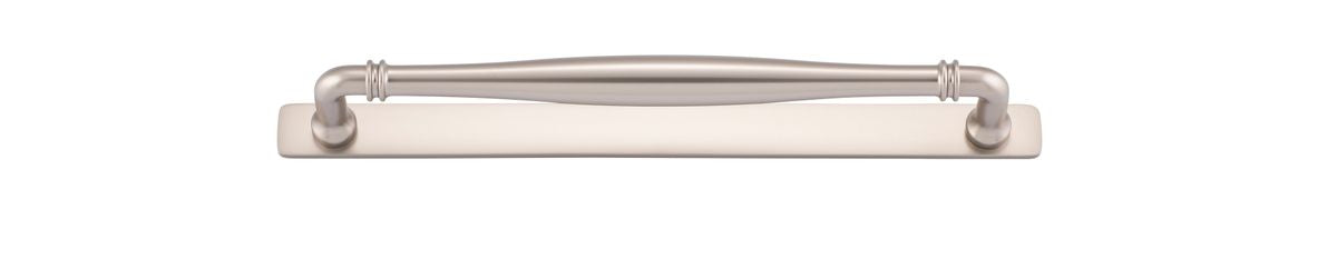 Iver Sarlat Cabinet Pull with Backplate - Satin Nickel - CTC 256mm (21089B)