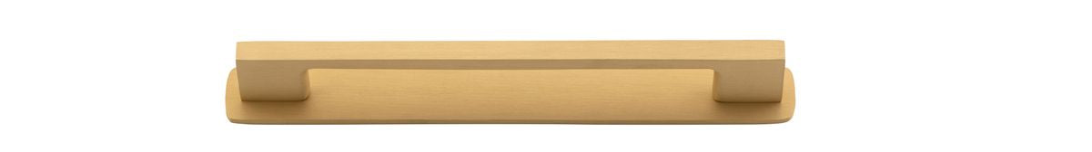 Iver Cali Cabinet Pull with Backplate - Brushed Brass - CTC 160mm (0556B)