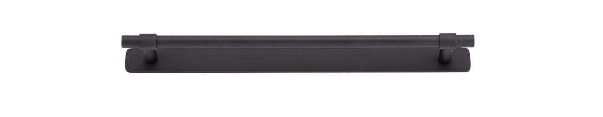 Iver Helsinki Cabinet Pull with Backplate - Matt Black - CTC 256mm (21023B)