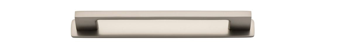 Iver Cali Cabinet Pull with Backplate - Satin Nickel - CTC 160mm (0552B)