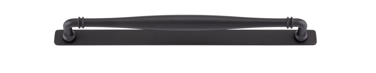 Iver Sarlat Cabinet Pull with Backplate - Matt Black - CTC 320mm (21093B)