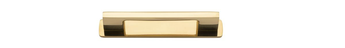 Iver Cali Cabinet Pull with Backplate - Polished Brass - CTC 96mm (0514B)