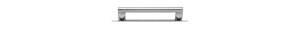 Iver Baltimore Cabinet Pull with Backplate - Polished Chrome - CTC 128mm (20884B)