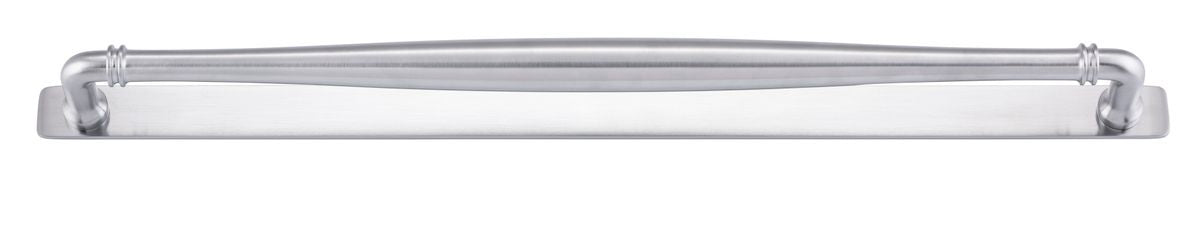 Iver Sarlat Cabinet Pull with Backplate - Brushed Chrome - CTC 450mm (21105B)