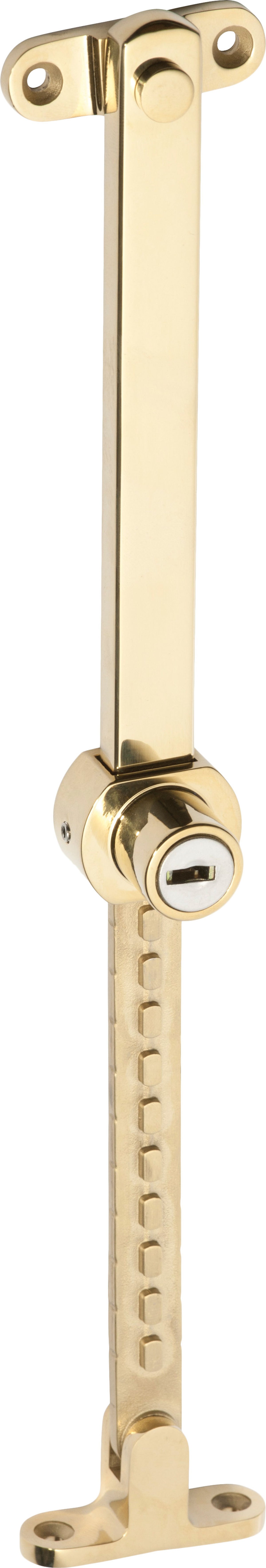 Tradco Casement Stay Stainless Steel Telescopic Locking - 200-295mm - Anti-tarnish Brass (1674)