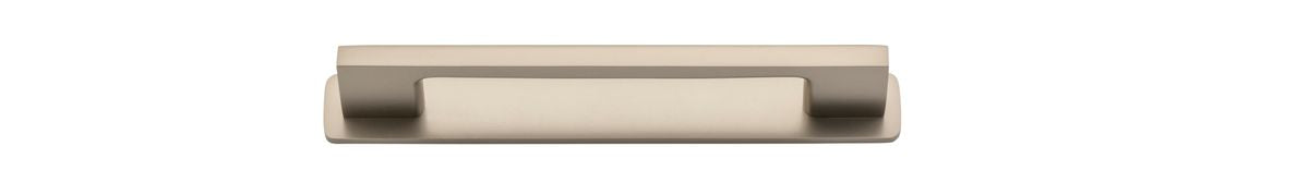 Iver Cali Cabinet Pull with Backplate - Satin Nickel - CTC 128mm (0551B)