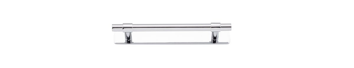 Iver Helsinki Cabinet Pull with Backplate - Polished Chrome - CTC 128mm (21004B)