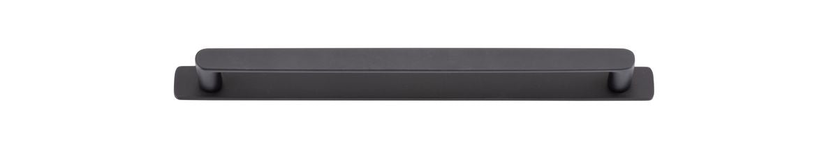 Iver Osaka Cabinet Pull with Backplate - Matt Black - CTC 256mm (20973B)
