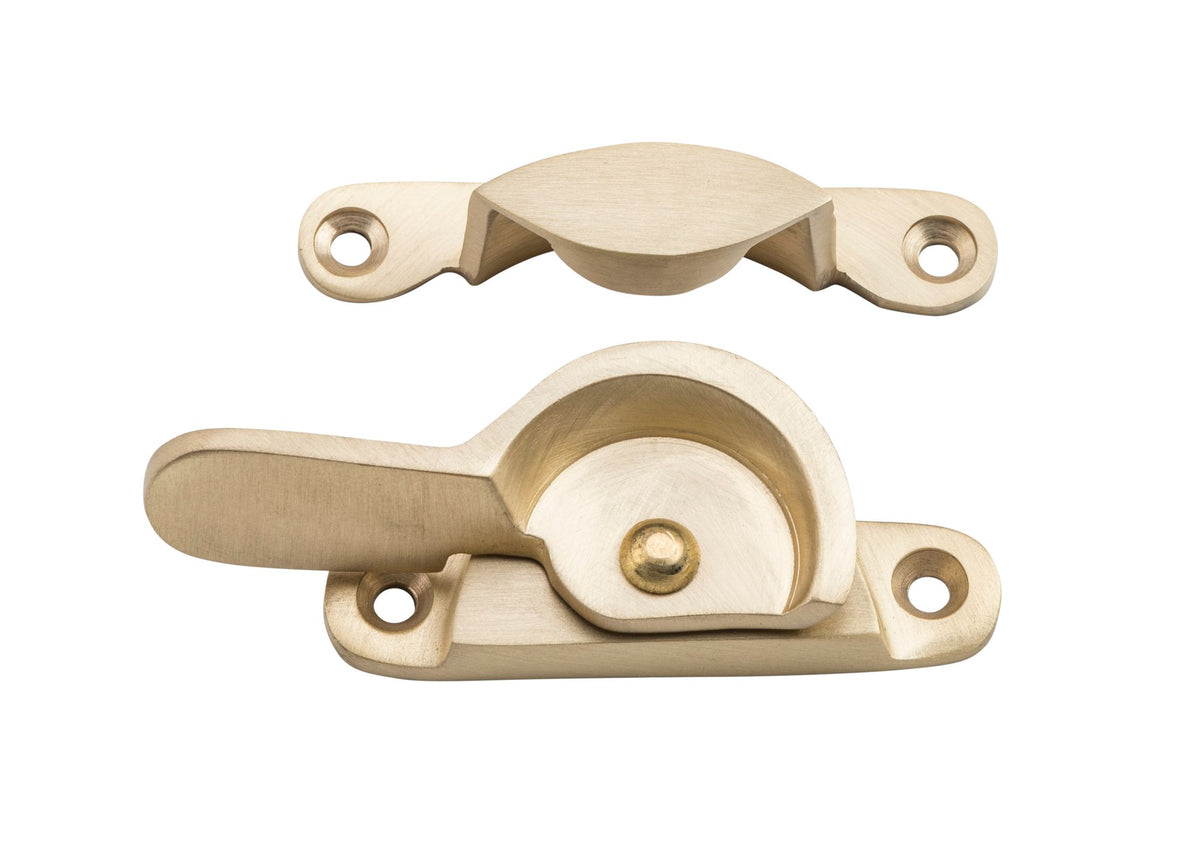 Tradco Sash Fastener Narrow - 69mm - Satin Brass (6668)