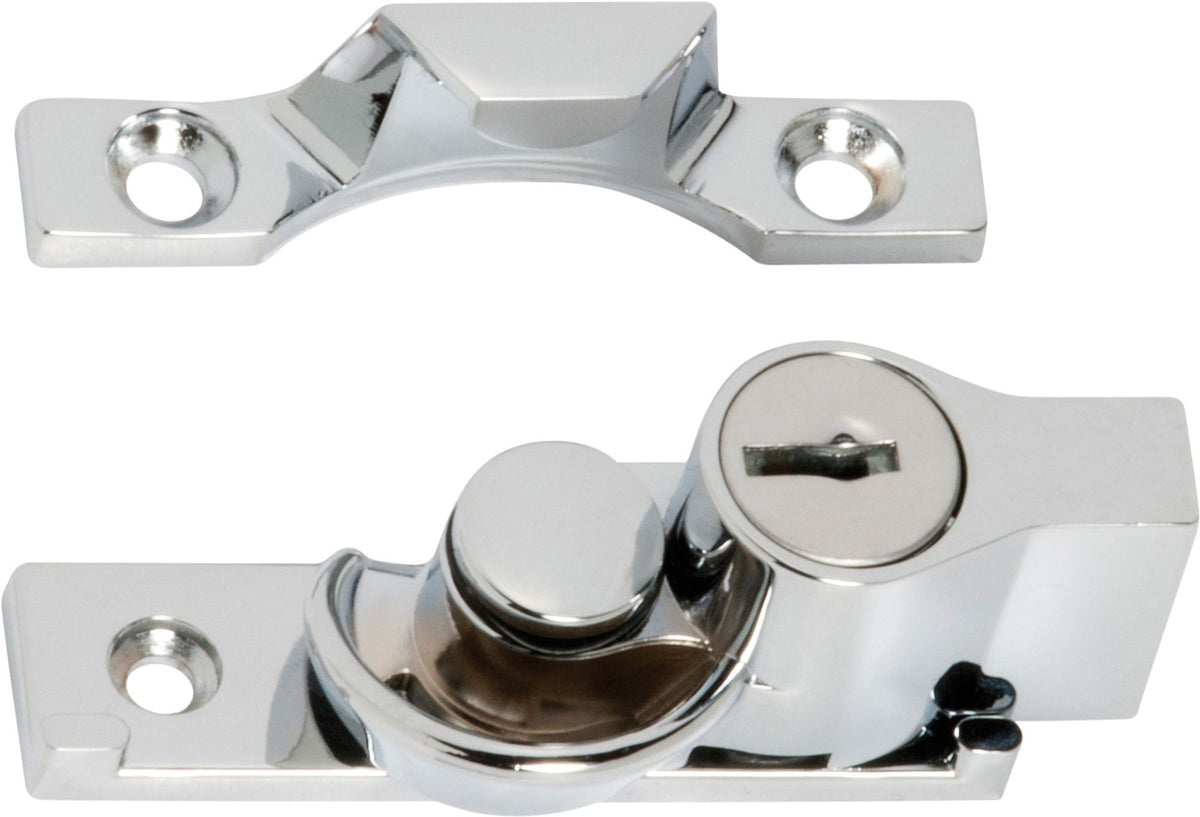 Tradco Sash Fastener Locking Narrow Zinc Alloy - 65mm - Chrome Plated (1623)